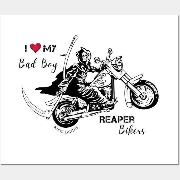 Royal Bastards MC Tonopah, NV Reaper Bikers Wall Art by Nikki Landis